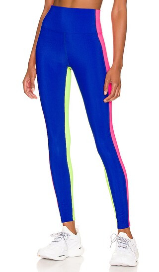 Colorblock Rib Leggings in Electric Beach Colorblock | Revolve Clothing (Global)