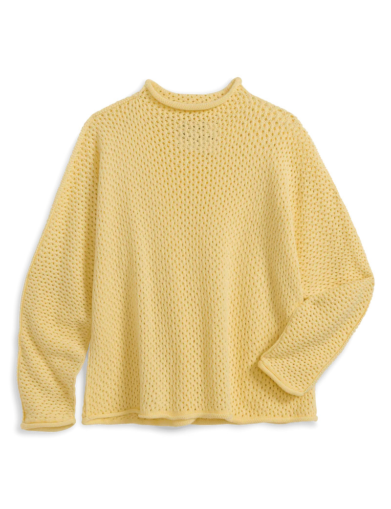 MONTEREY POINTELLE Lemon Yellow, Pure Italian Cotton | Frank & Eileen
