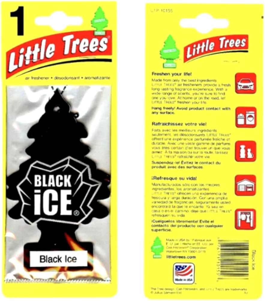 Little Trees Car Air Freshener | Hanging Paper Tree for Home or Car | Black Ice | 3 Pack | Amazon (US)