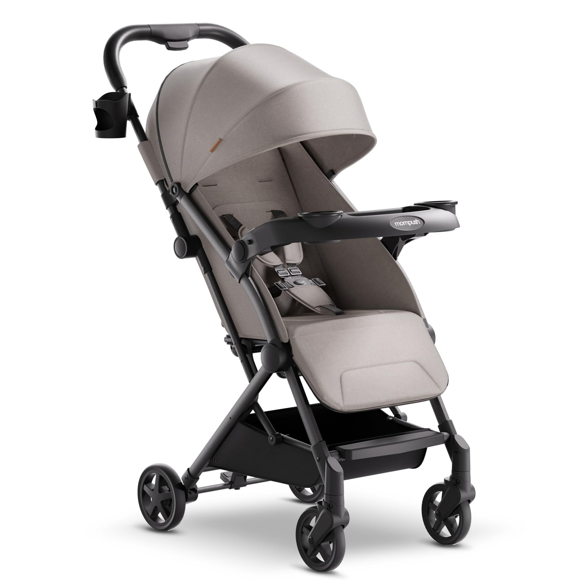 Mompush Lithe V2 Lightweight Stroller with Snack Tray, Ultra-Compact Fold & Airplane Ready Travel... | Amazon (US)