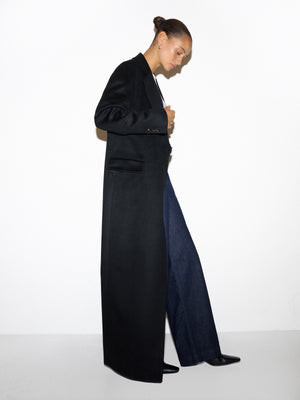 Wool Super Maxi City Coat | Black | Jigsaw (UK)