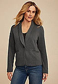 Gray Ribbed Knit Blazer | Maurices