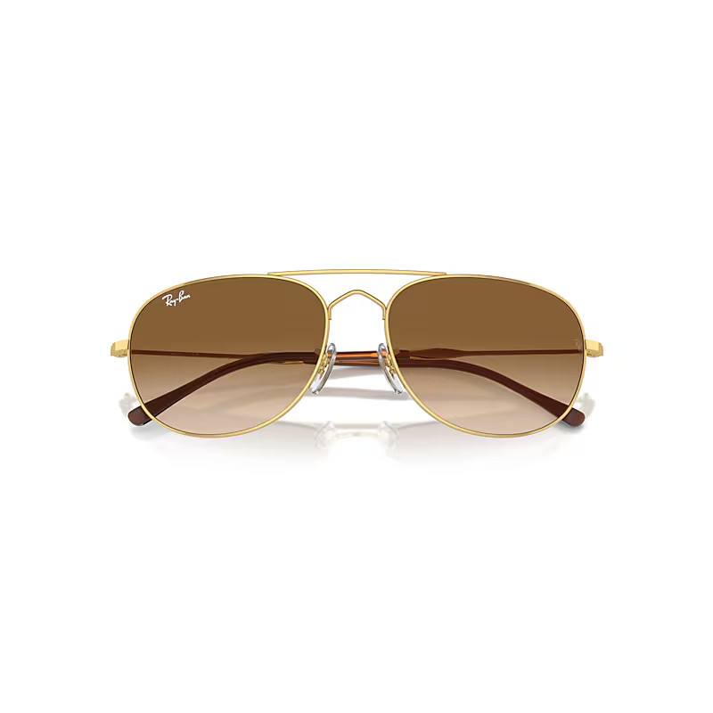 Ray-Ban Bain Bridge Sunglasses Arista Gold Frame Brown Lenses 60-17 | Ray-Ban (US)