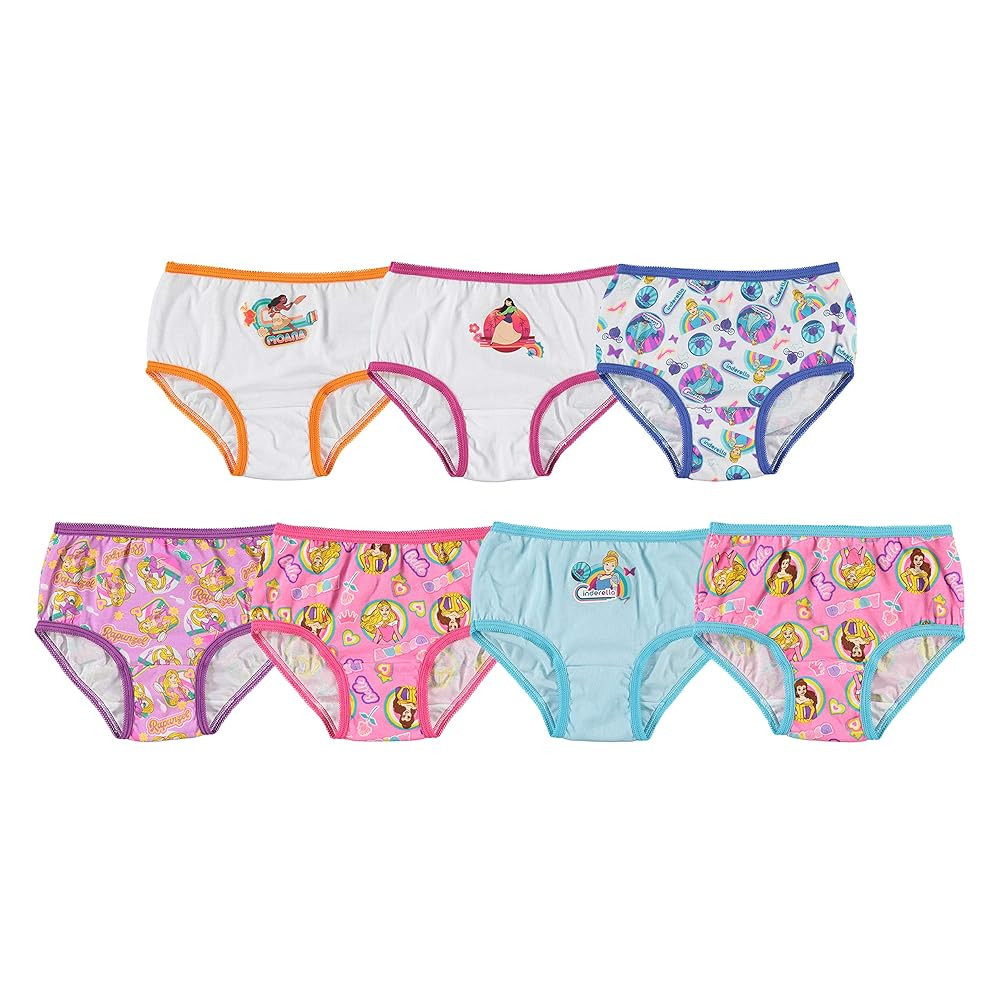 Disney girls Princess Panty Multipacks With Favorites Cinderella, Belle, Ariel and More in Sizes ... | Amazon (US)