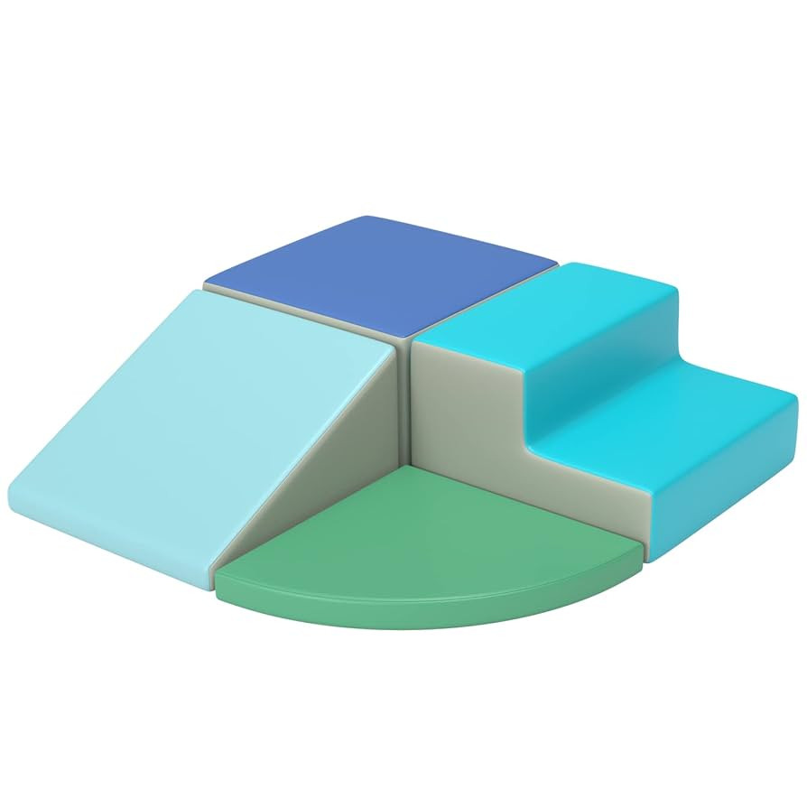 4 Pieces Kids Climbing Toys for Toddlers 1-3, Lightweight Couch Kids for Crawling and Sliding, So... | Amazon (US)