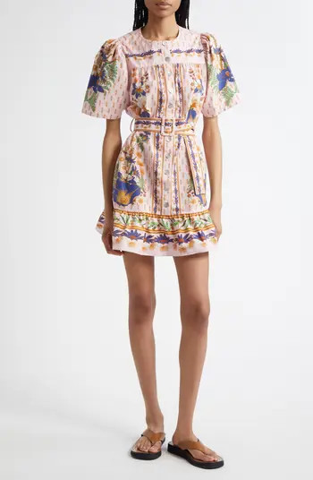 FARM Rio Dream Garden Belted Minidress | Nordstrom | Nordstrom