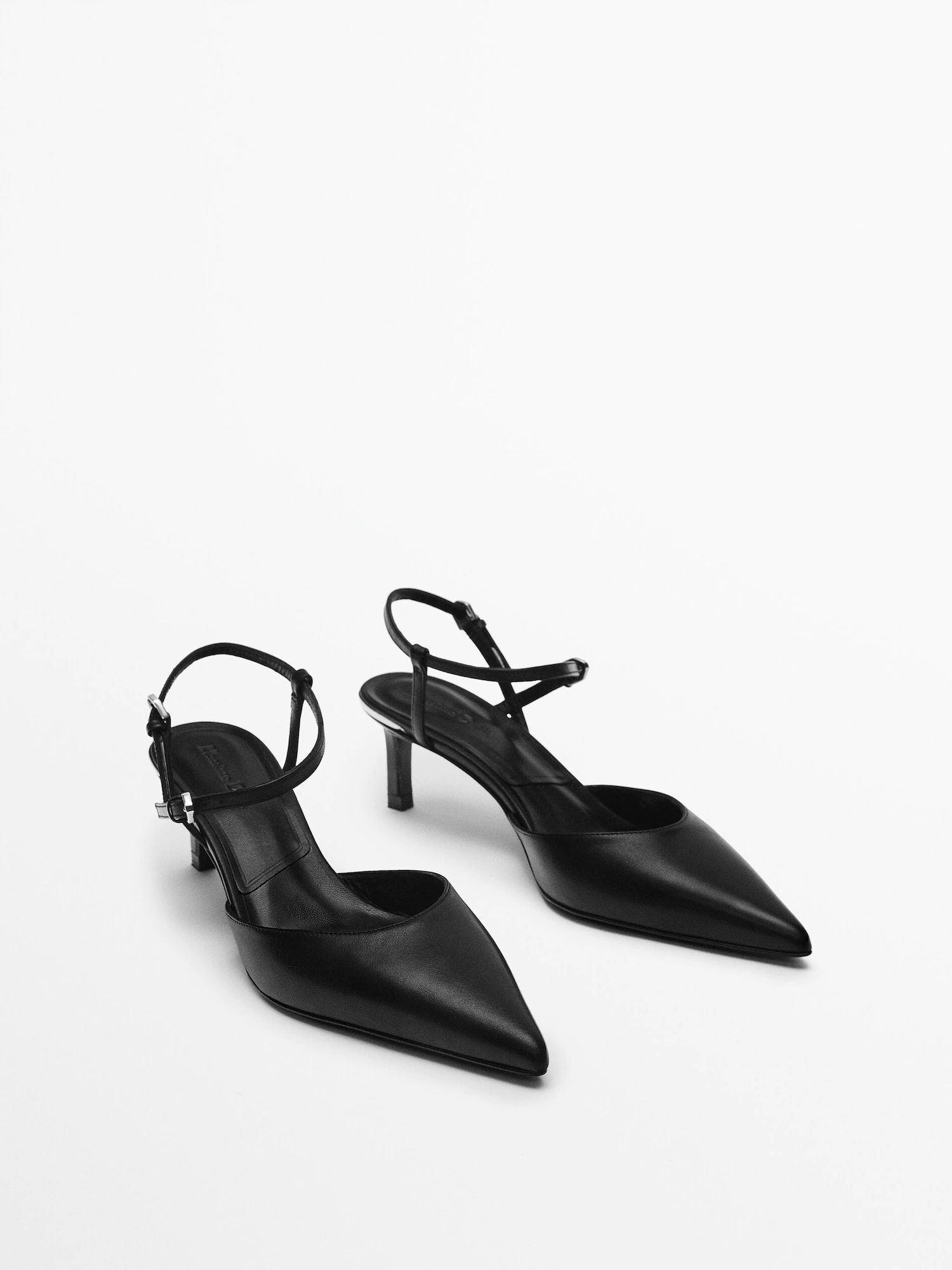 Leather high-heel mules | Massimo Dutti (US)