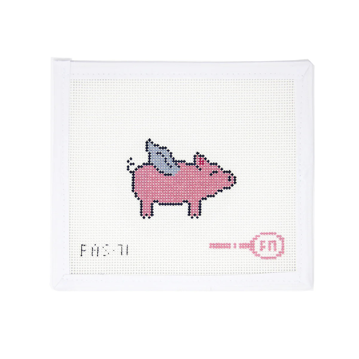 Mini Flying Piggie | Greystone Needlepoint