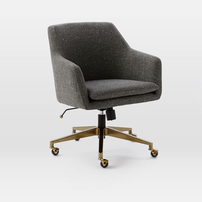 Helvetica Upholstered Office Chair | West Elm (US)