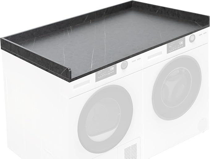 Life Finds 54 inch Washer Dryer Countertop with Safety Ledge for Laundry Room Organization, Black... | Amazon (US)