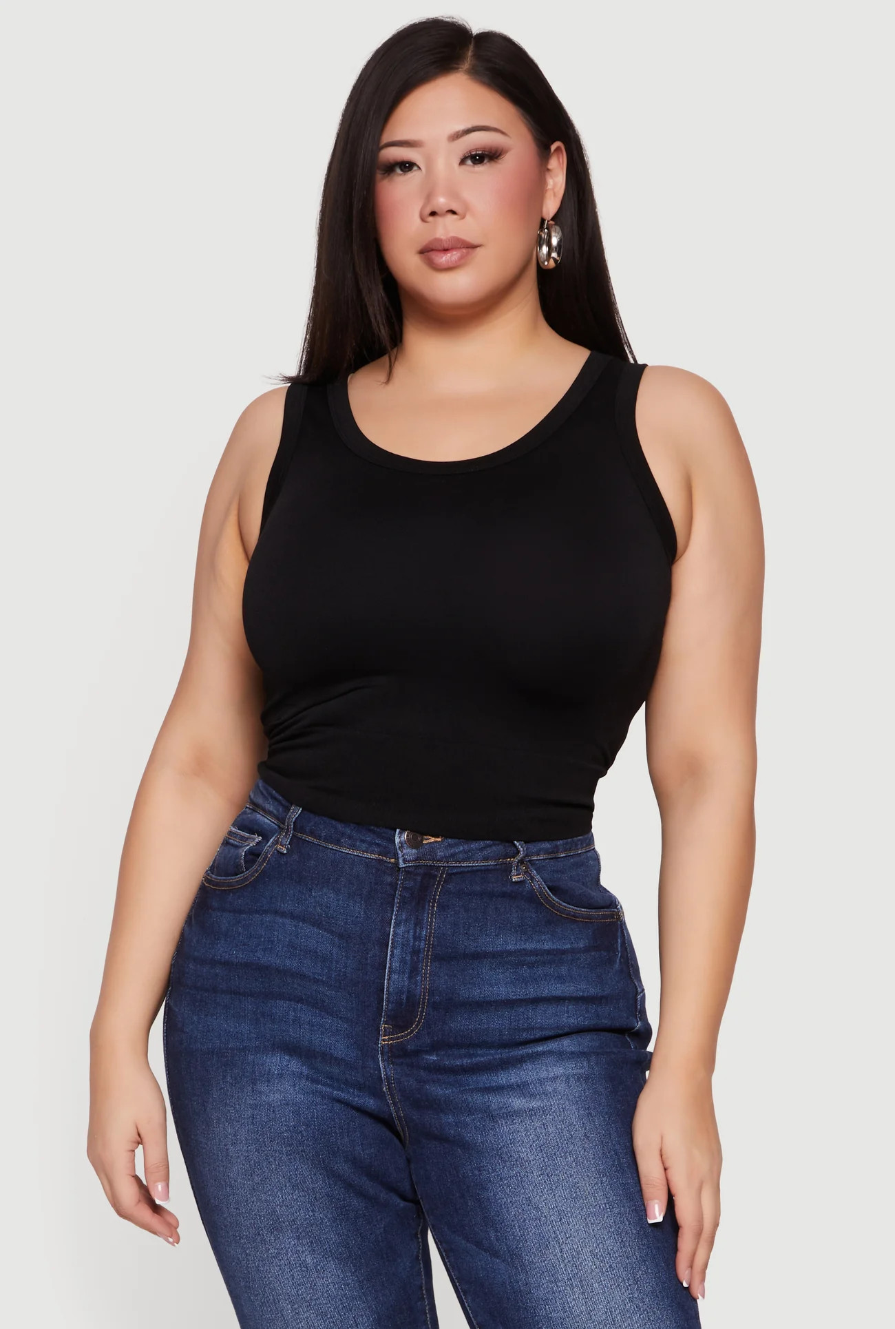 Plus Size Seamless Scoop Neck Tank Top | Rainbow Shops