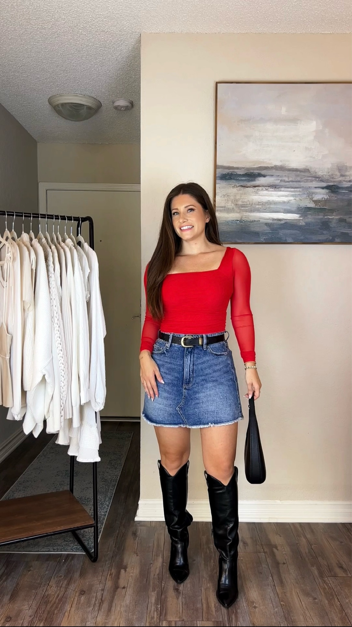 Outfit Inspo 🖤 wearing size small top, size 4 denim mini skirtt

#LTKSeasonal #LTKStyleTip #LTKFindsUnder100