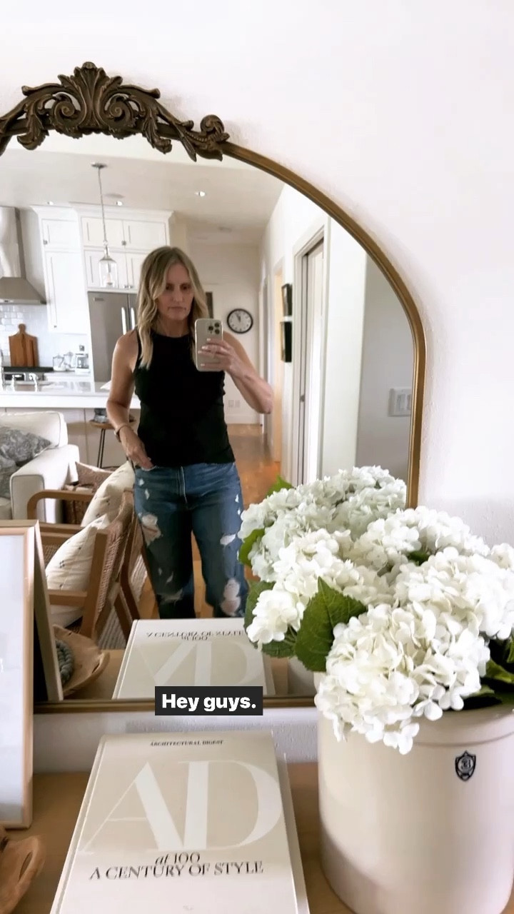 My favorite MADEWELL tank for summer!  It comes in several colors and it’s perfect with denim or shorts! I’m wearing a small 
