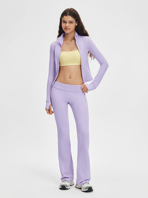 LunaAiry™ Fleece Seamless Flare Legging 32" - Lilac / XS(0-2) | ShopAthluna