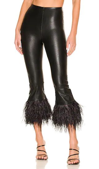 Faux Leather Feather Leggings in Black | Revolve Clothing (Global)