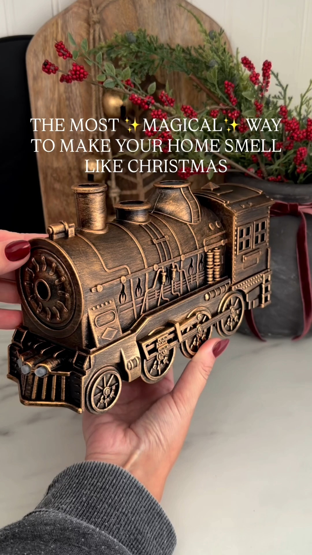The cutest little Christmas find! 🎄🚂✨ This Christmas train diffuser is equal parts cozy + adorable and makes your home smell amazing while doubling as holiday decor. It sold out last year, so I wouldn’t wait on this one! ❤️

#christmasdecor #holidaydecor #christmasfinds #christmashome #cozychristmas #holidayfinds

#LTKHome #LTKSaleAlert #LTKSeasonal