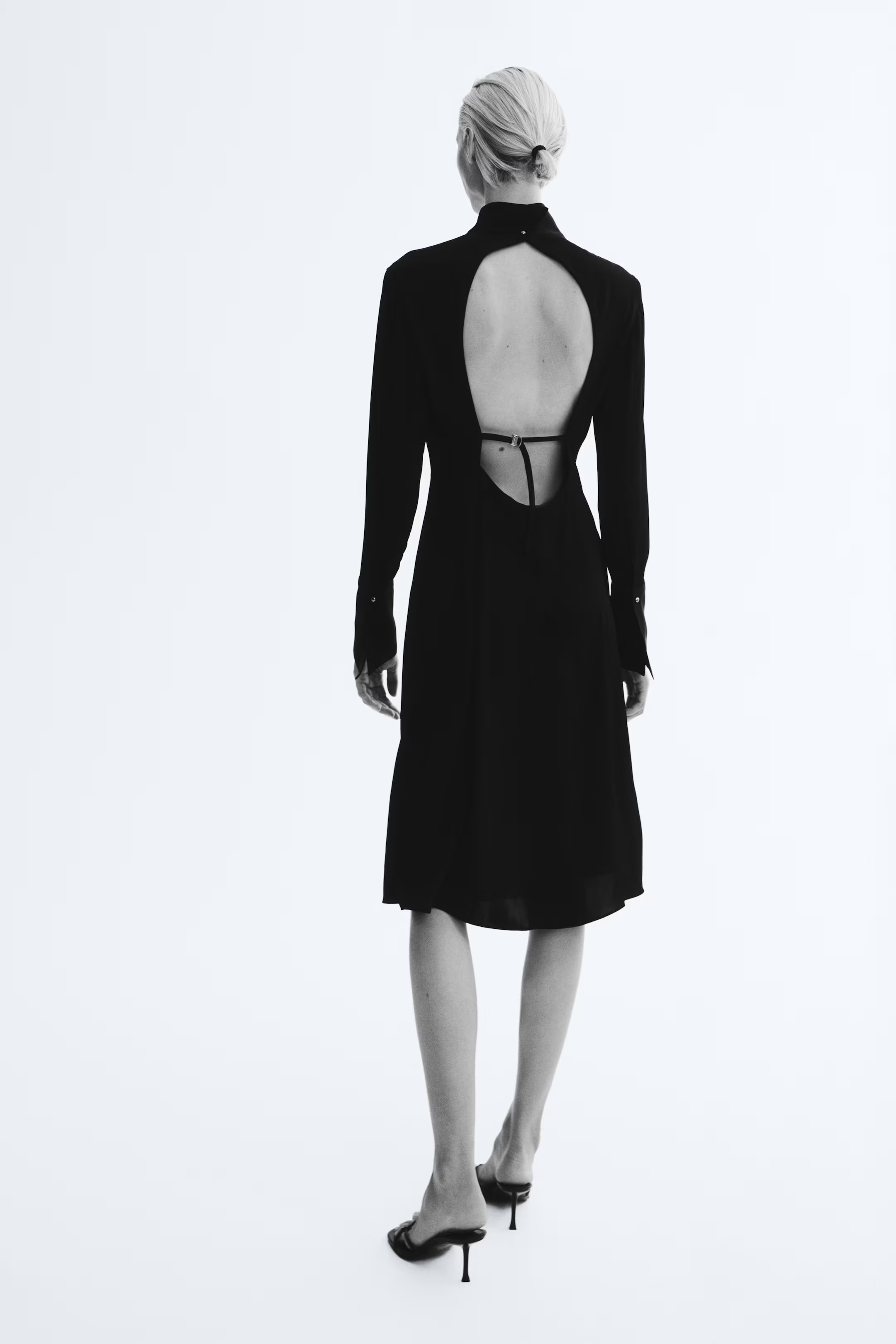 Open-back satin twill dress | H&M (UK, MY, IN, SG, PH, TW, HK)