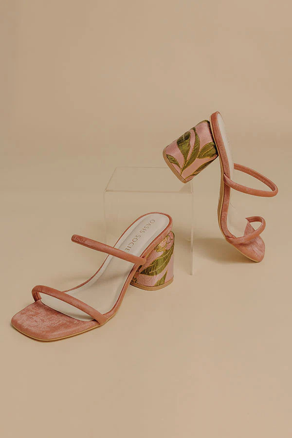 The Margaret Floral Tapestry Block Heel | Impressions Online Boutique