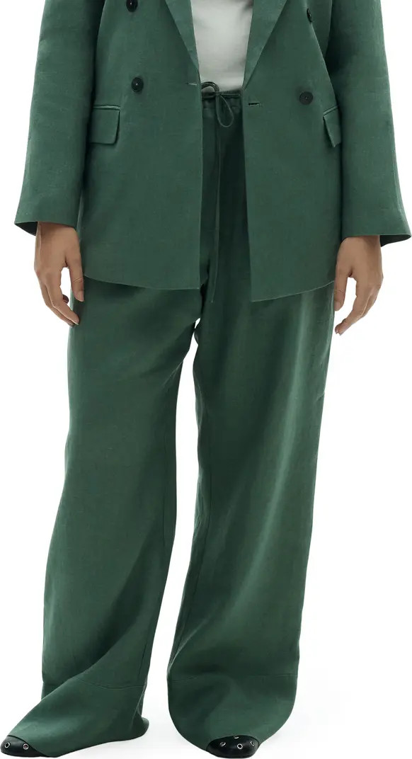 MANGO Musgo Linen Drawstring Pants | Nordstrom | Nordstrom