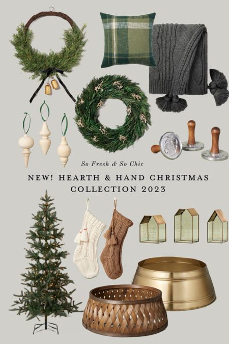 NEW! Hearth and Hand at Target Christmas collection!
-
Magnolia Christmas decor - affordable Christmas decor - ceramic house ornaments - wood ornaments - brass tree collar - woven wood tree collar - Christmas wreath with bells - Christmas wreath with white berries - woven chunky tassel blanket - green plaid throw pillow - brown knit stocking  Christmas - white knit stocking Christmas - faux 7’ pre-lit Christmas tree - glass house decor - cookie snowflake stampers - affordable Christmas decor - target Christmas decor

#LTKfindsunder100 #LTKHoliday #LTKhome