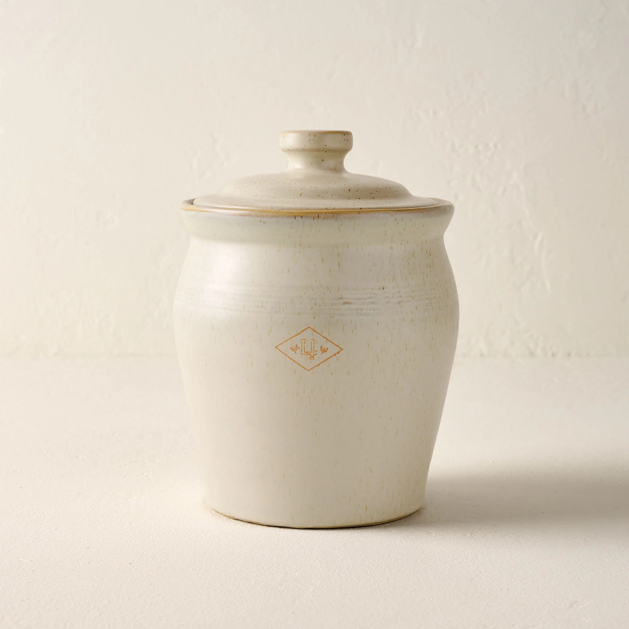 French Grey Embossed Stripe Canister | Magnolia