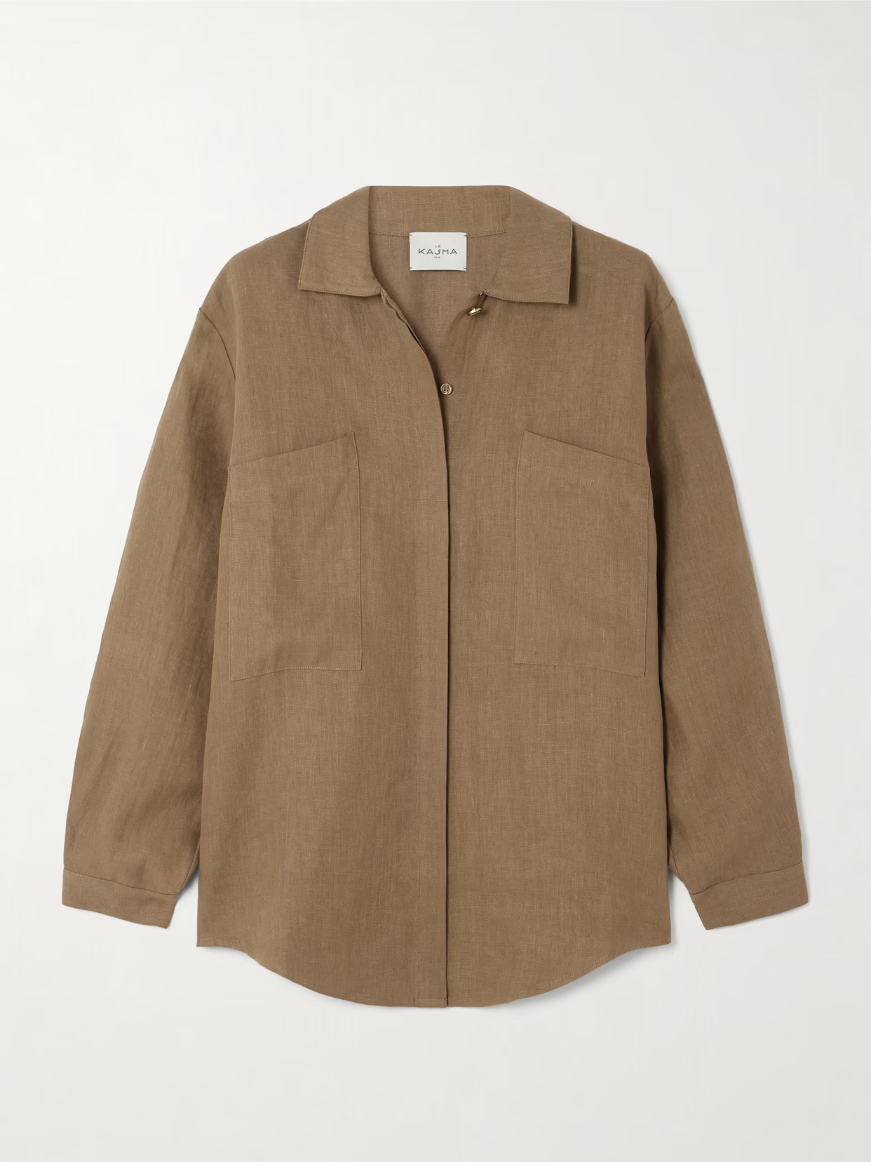 Le Kasha - Faiyum Linen Shirt - Brown | NET-A-PORTER (US)