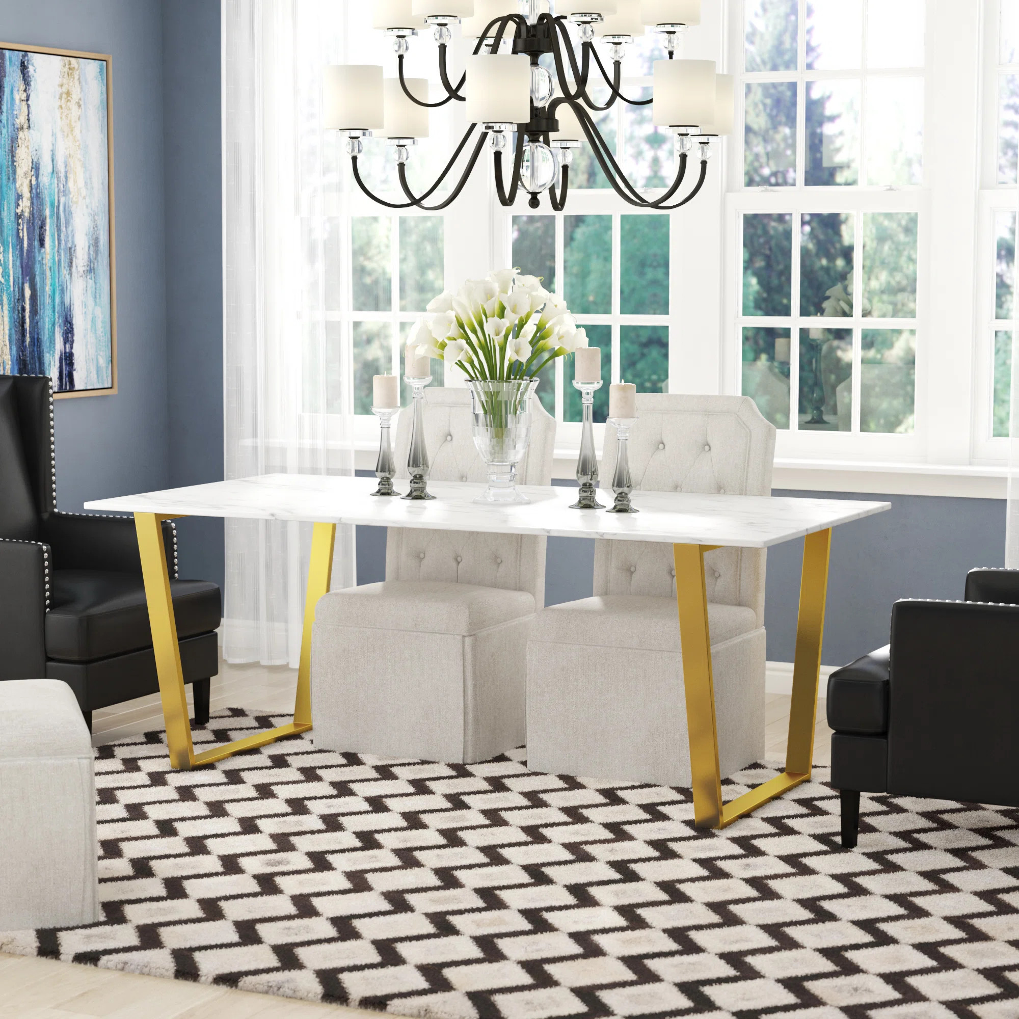 Pate 78'' Stone Dining Table | Wayfair North America