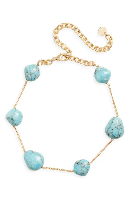 Cult Gaia Andie Faux Turquoise Choker Necklace in Ibiza Turquoise at Nordstrom | Nordstrom