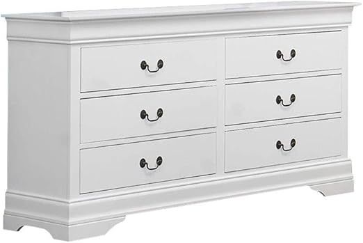 Louis Philippe 6-Drawer Dresser White | Amazon (US)