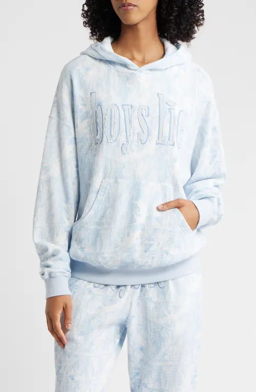 BOYS LIE Manhunt Racer Hoodie in Blue at Nordstrom, Size Medium | Nordstrom