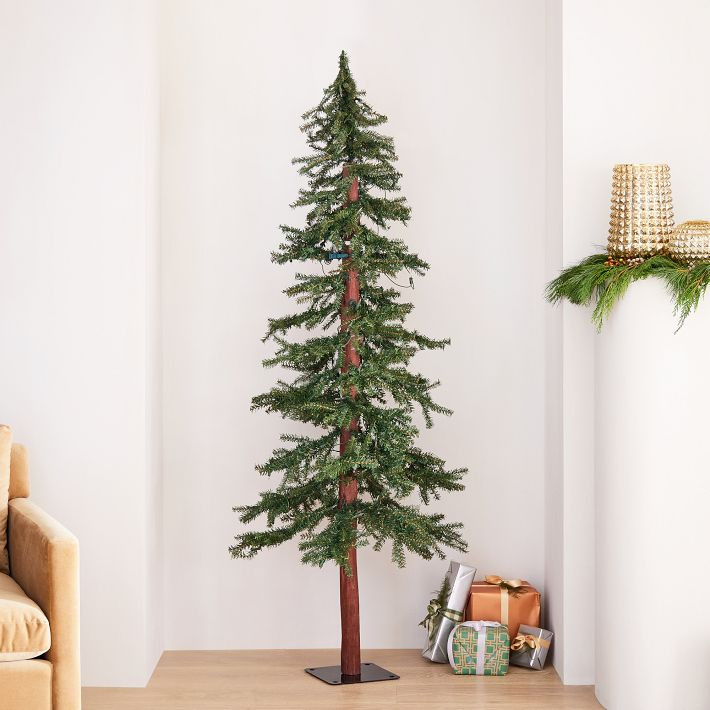 Pre-Lit Faux Alpine Green Christmas Tree | West Elm (US)