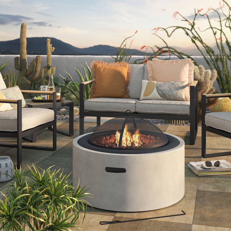 Pipestone Round Wood Burning Fire Pit - Gray - Project 62™ | Target
