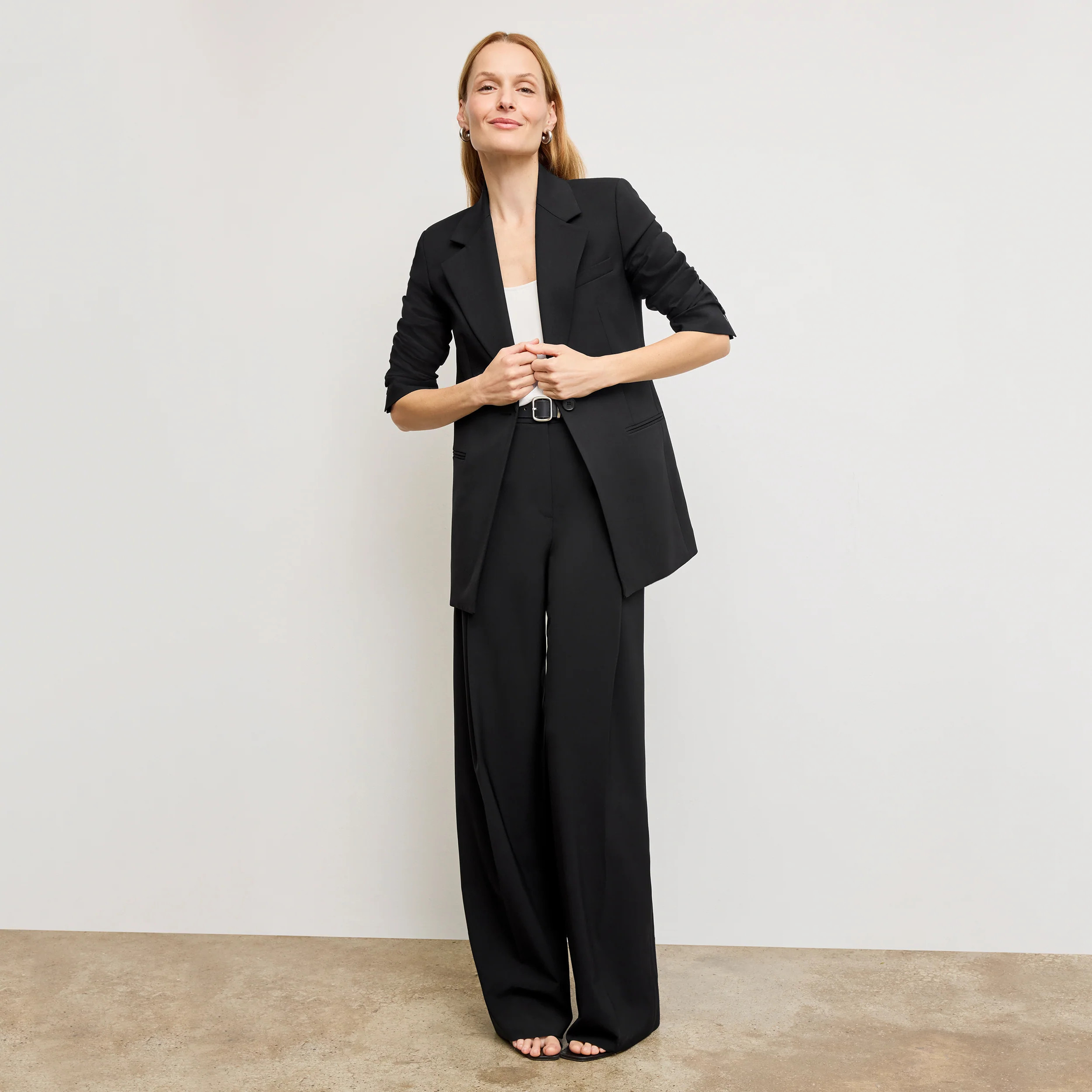 Rossi Blazer - Washable Wool Twill :: Black | MM LaFleur