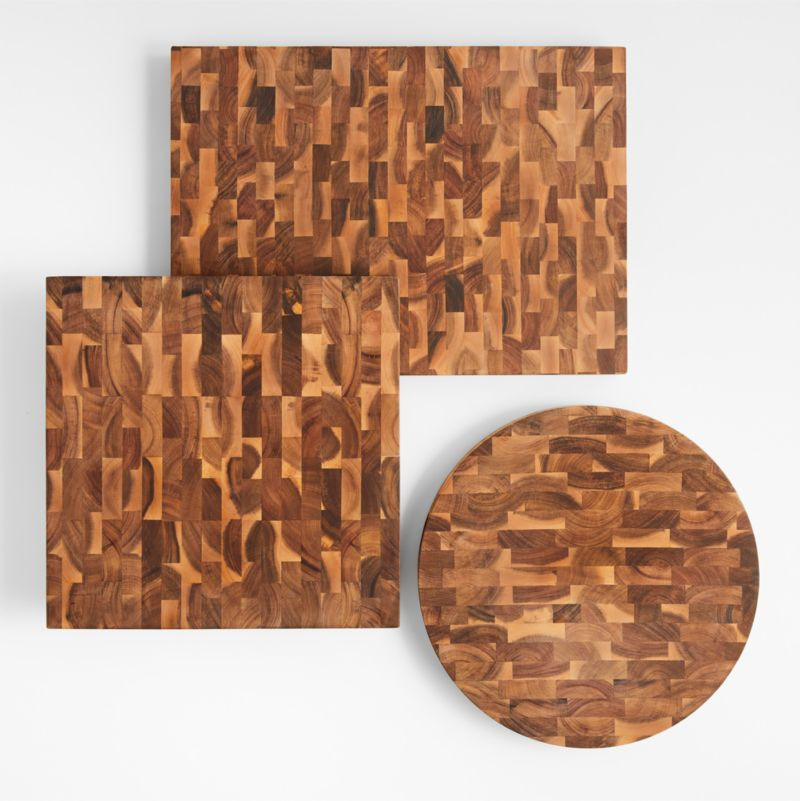 Crate & Barrel Acacia End-Grain Cutting Board | Crate & Barrel | Crate & Barrel