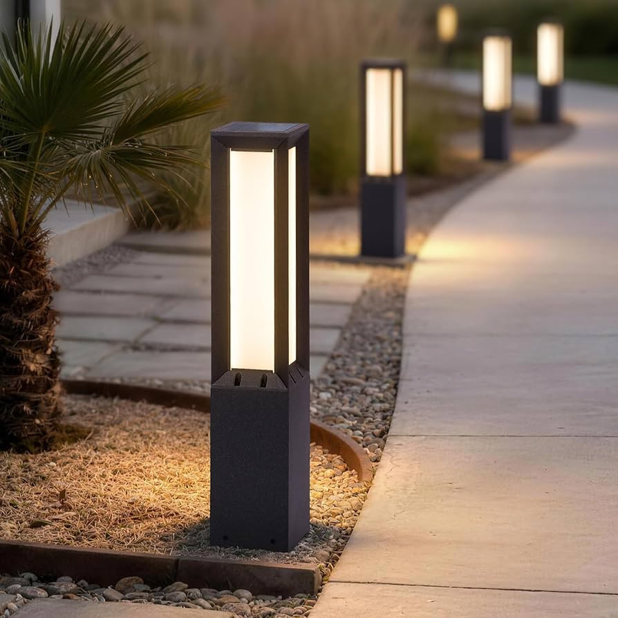 Solar Pathway Lights Outdoor Waterproof, 1 Pack Auto On/Off Driveway Lights, 3000K Landscape Ligh... | Amazon (US)