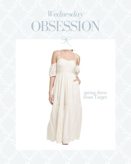 Wednesday obsession! This under $40 spring dress from Target. Available in four different colors, you can wear this dress for a variety of different spring events 

#LTKunder50 #LTKSeasonal #LTKFind