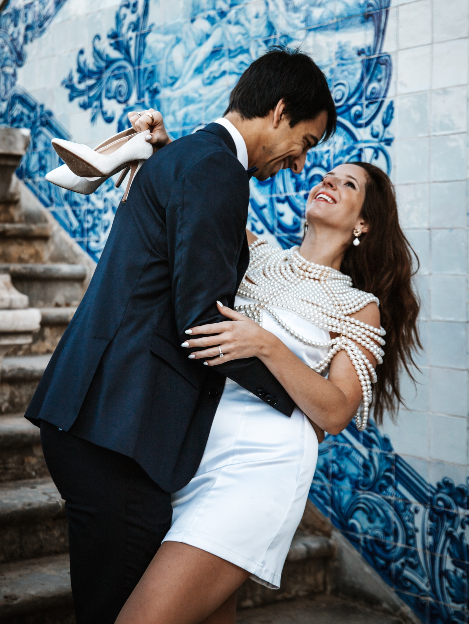 Classy and elegant engagement photoshoot look for him and her! 

This pearl necklace is a statment piece and will elevate every look. Combine it with a simple and elegant silk dress and white shoes. 

For him, a well fitting suit is your best option! Kyle is wearing a slim fit off the rack suit from Celio. 



#LTKstyletip #LTKwedding #LTKmens