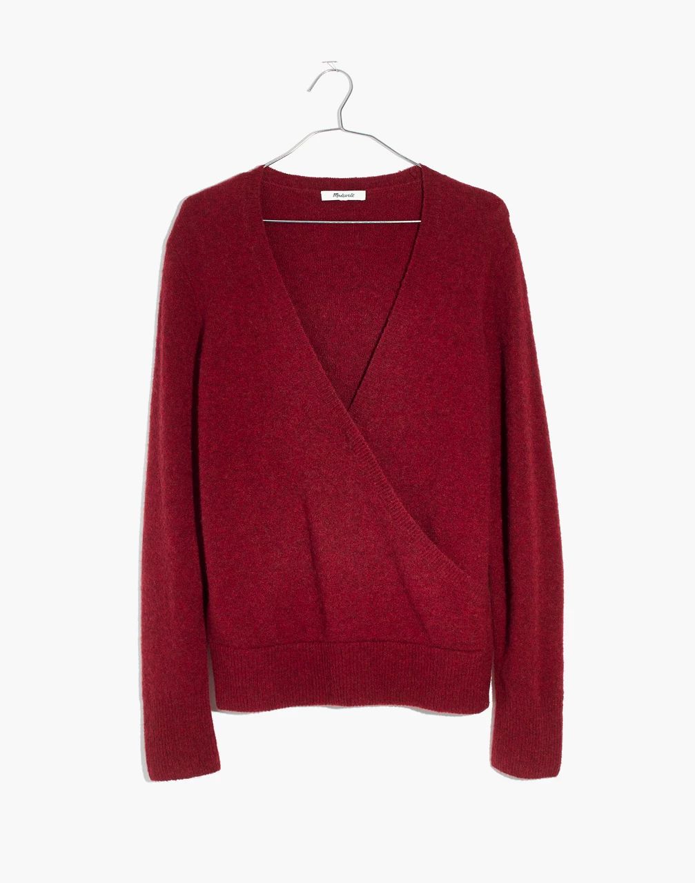 Wrap-Front Pullover Sweater in Coziest Yarn | Madewell