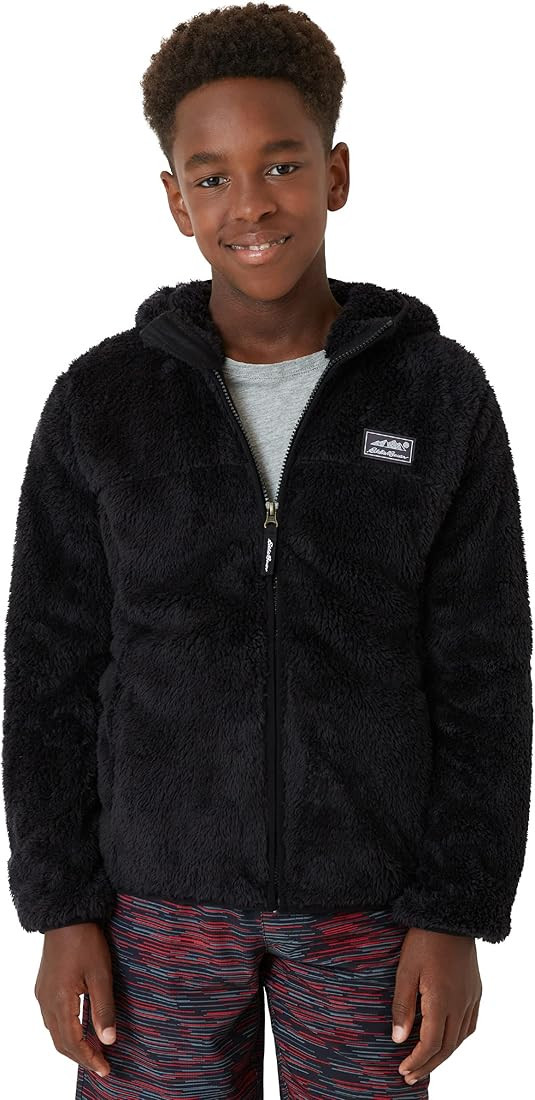 Eddie Bauer Girls' Jacket - Kids' Full Zip Ultra Soft Sherpa Fleece Hoodie Sweatshirt for Boys an... | Amazon (US)