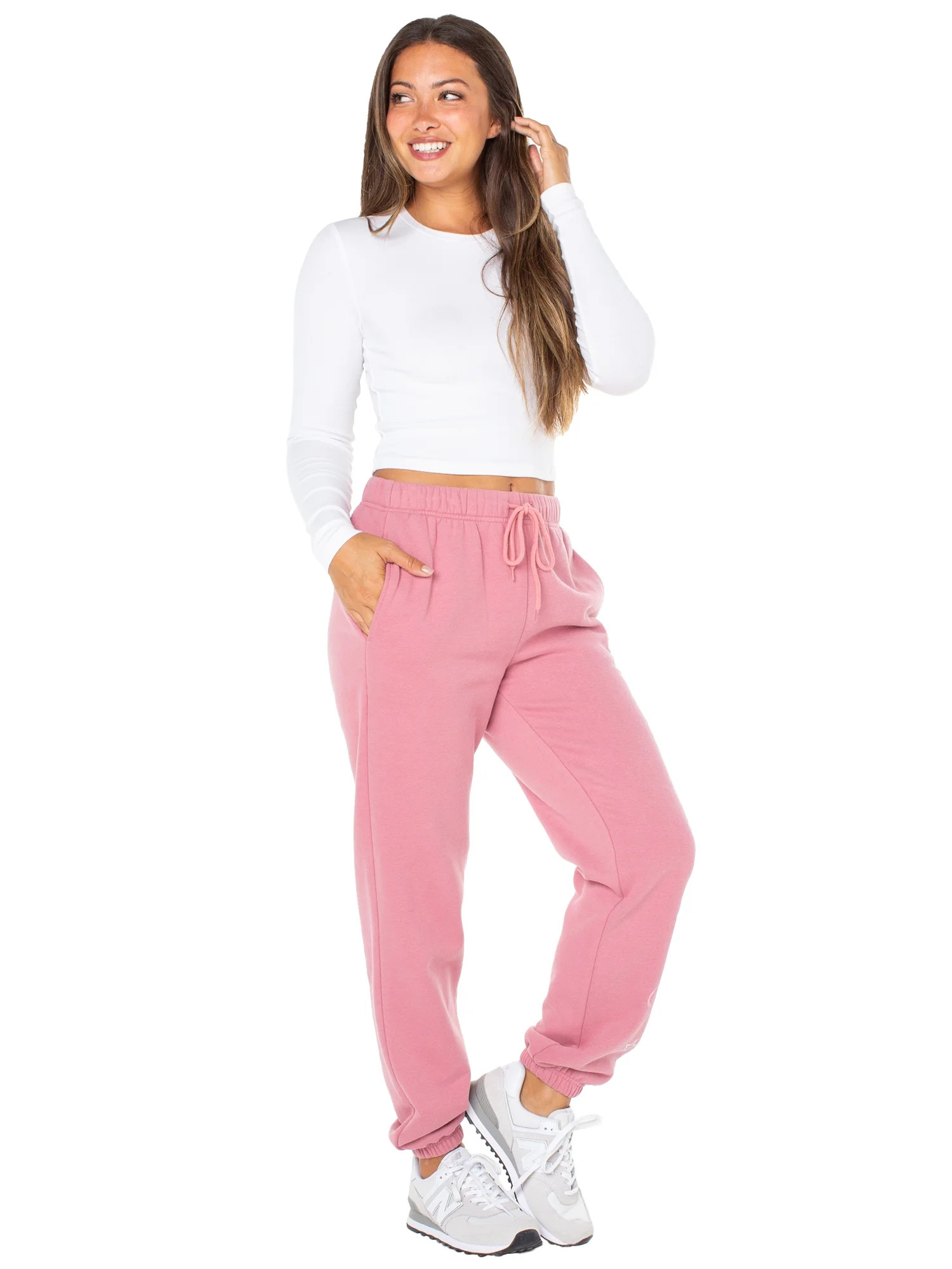 Celebrity Pink Women's and Women's Plus Fleece Jogger Sweatpants, Sizes XS-4X | Walmart (US)