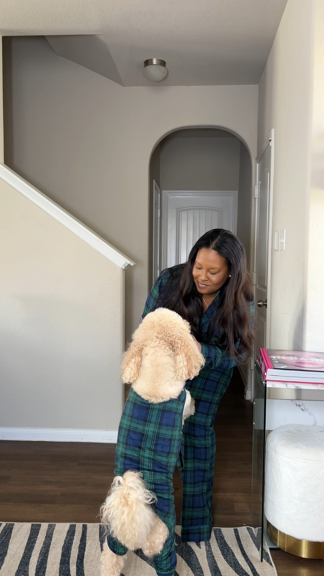 Matching pajamas with my pup while we put up the Christmas tree 

#LTKMidsize #LTKHoliday #LTKFindsUnder50