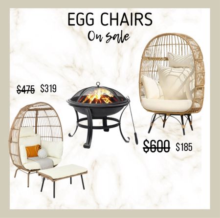 Egg chairs sale fire pit discount patio furniture 