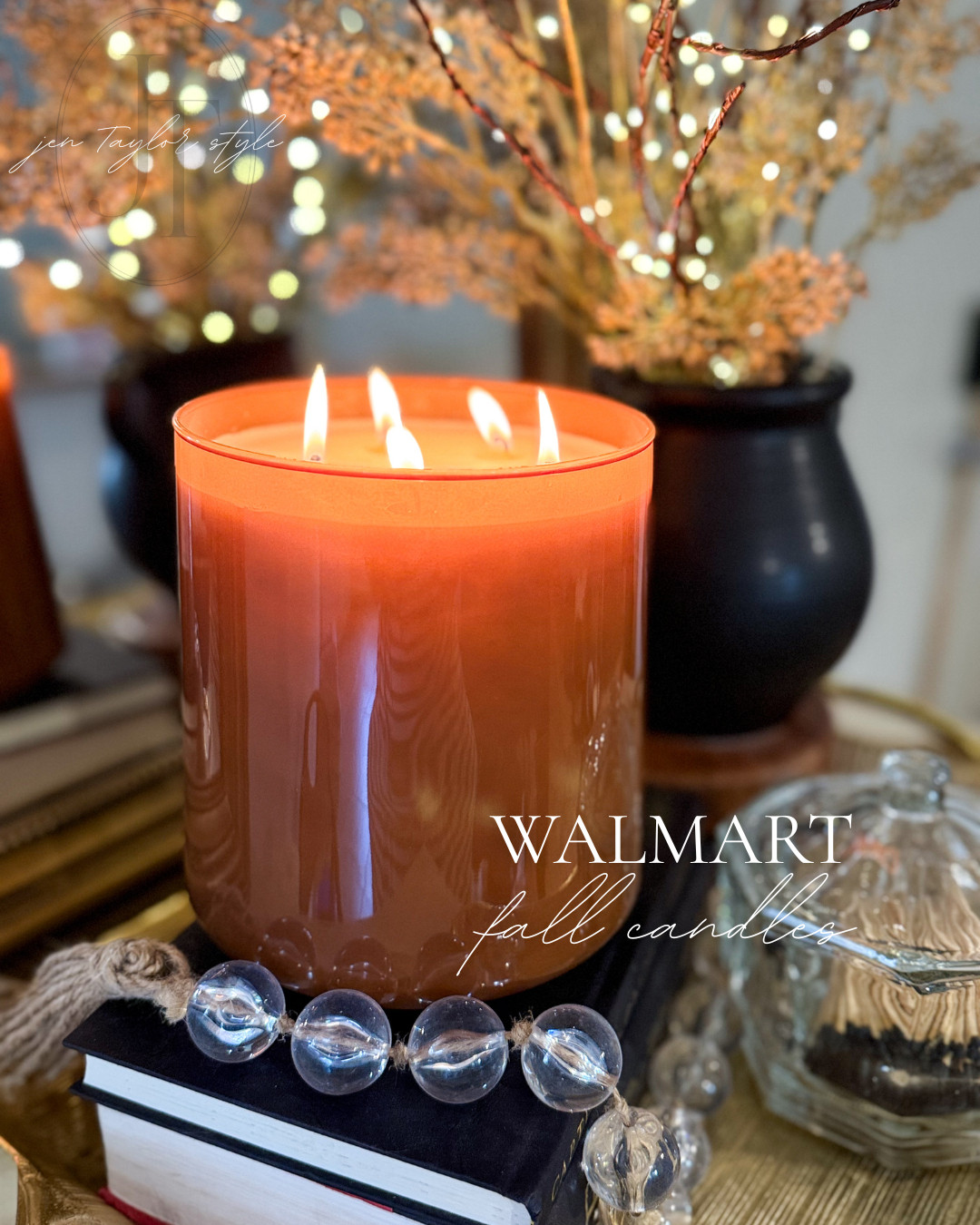 I can't get enough of this Walmart fall candle from Better Homes and Gardens! This is the pumpkin and apple scent and this bad boy is 100 oz! It smells so good and basically doubles as fall home decor because it makes such a statement. Lots of other scents and colors are available! 

 #LTKSeasonal #LTKOver40 #LTKHome