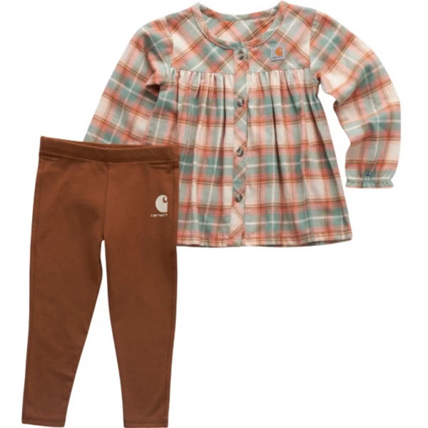 Girls' Carhartt Flannel Set Baby 9 mo. Brown | Scheels Sports
