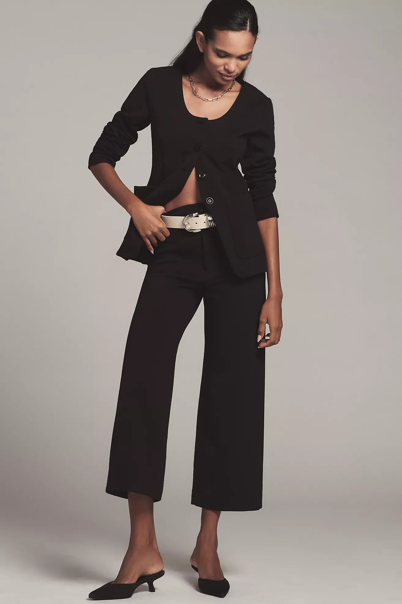 The Colette Cropped Wide-Leg Pants by Maeve: Knit Edition | Anthropologie (US)