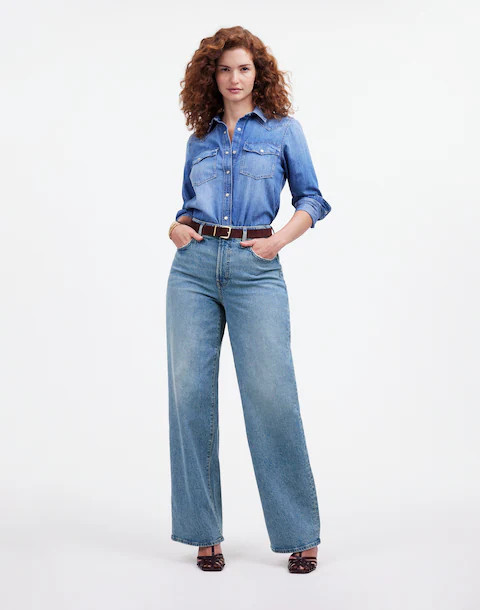 The Curvy Perfect Vintage Wide-Leg Jean | Madewell | Madewell