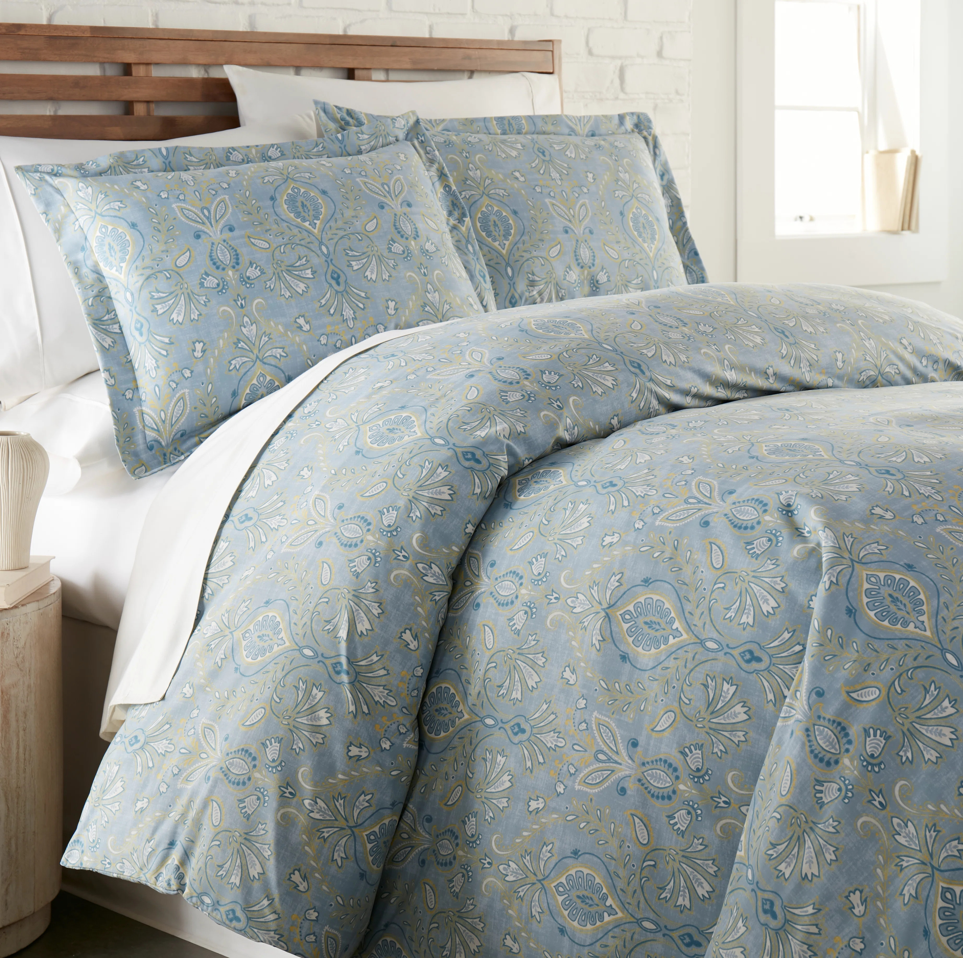 Down Alternative filling Oversized Reversible Comforter Set with matching shams | Wayfair North America