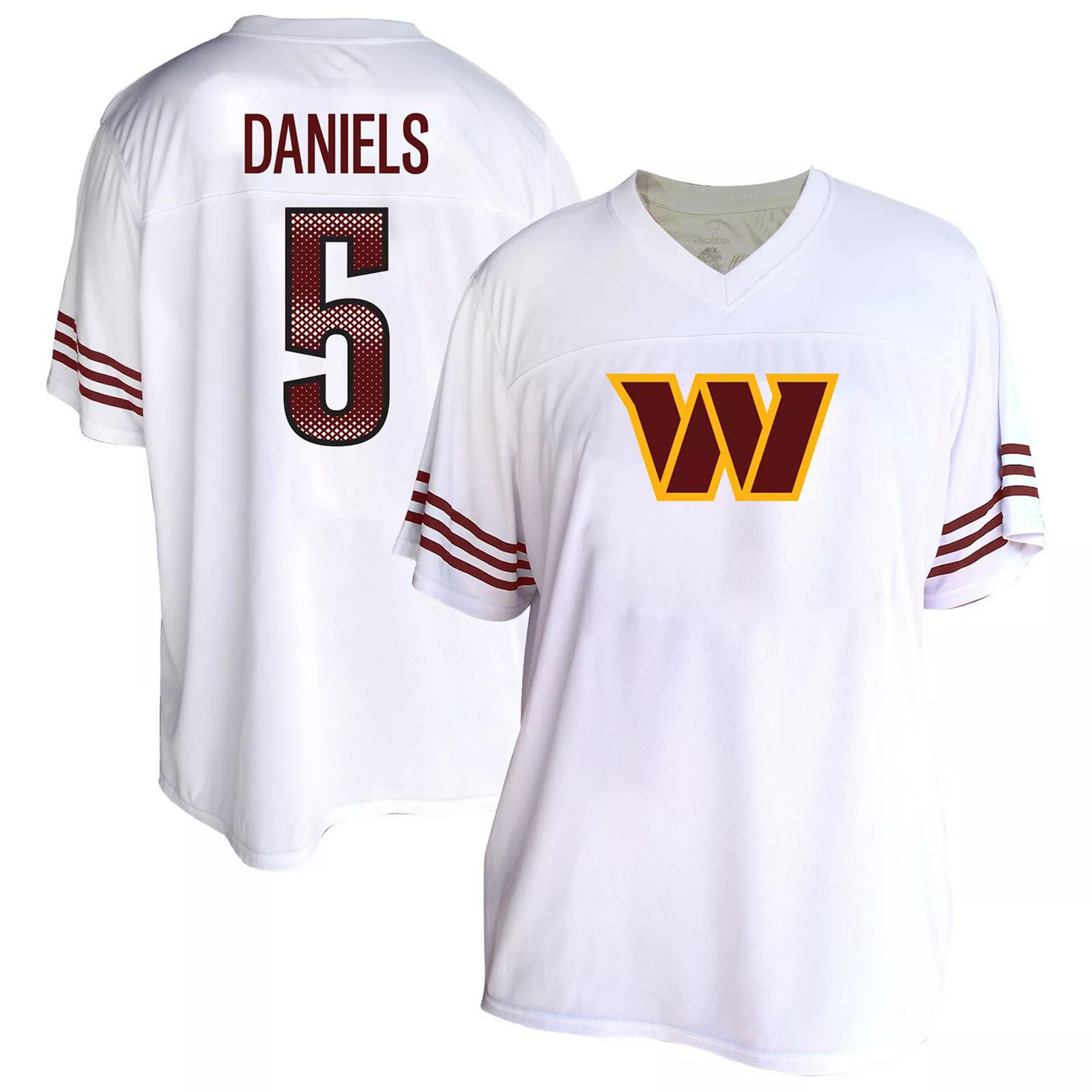 Women's Fanatics Jayden Daniels White Washington Commanders Plus Size Fashion Jersey, Size: 2XL, Wft White | Kohl's