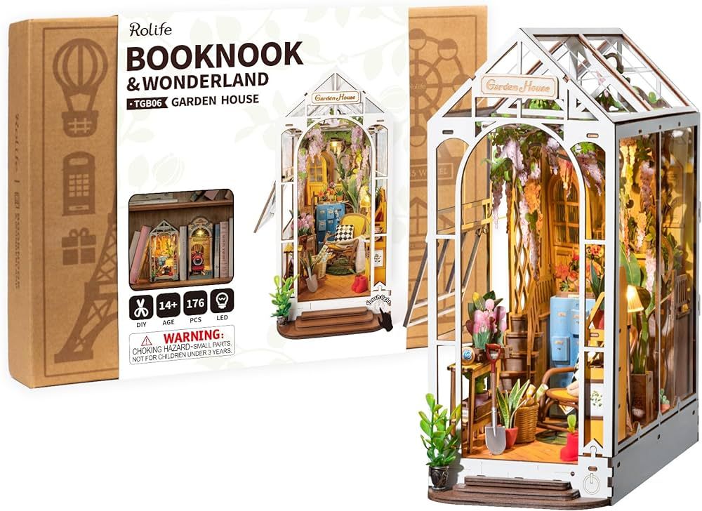 Rolife DIY Book Nook Kits for Adults-Garden House Bookshelf Insert Booknook-Room Decor for Teen G... | Amazon (CA)