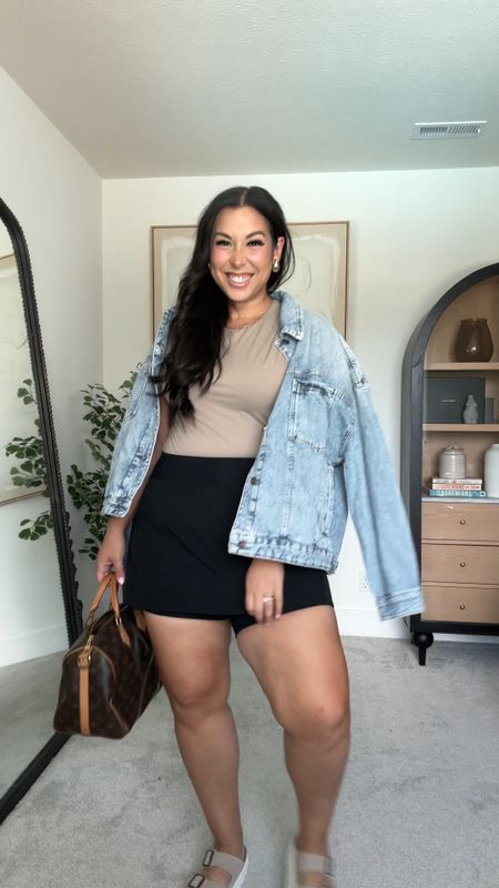 Size xl skort code Bonniexspanx (comes in two lengths, I’m in the 14” but there is a 17” length
Size large skirt and Jean jacket 
Status stock on sale with code GLOWING

#LTKActive #LTKStyleTip #LTKMidsize